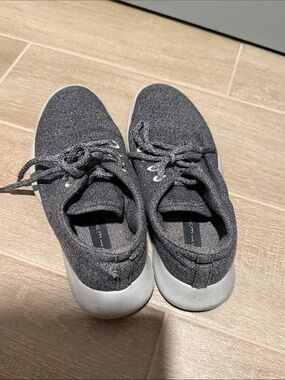 Steven By Steve Madden Charcoal Knit Lace-Up Sneakers with White Sole